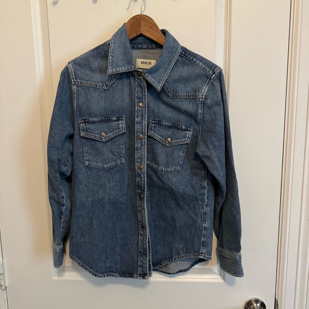 Agolde Blue Denim Shirt